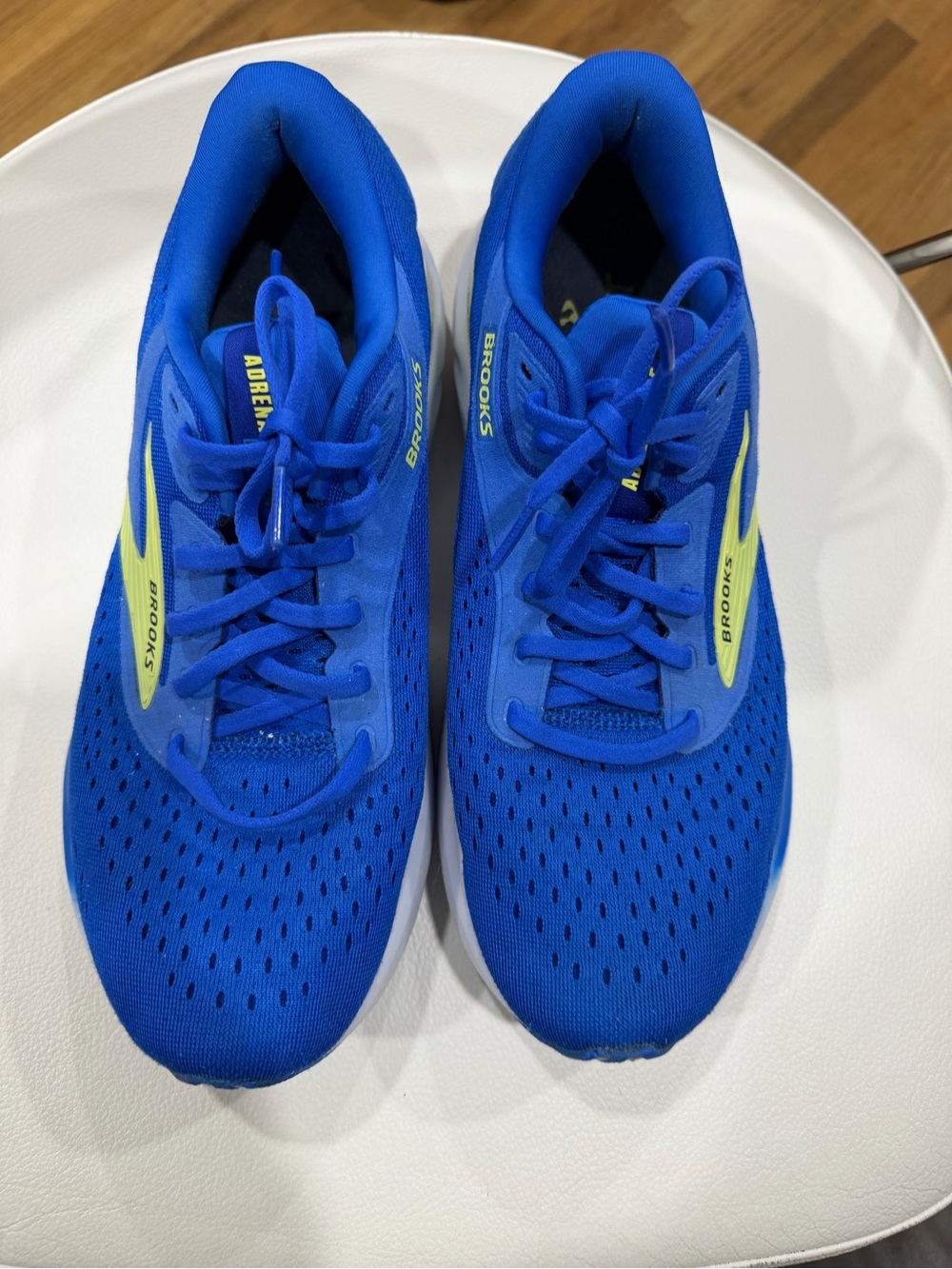 Brooks Men’s Athletic Running Shoes — Bright Blue with Yellow Accent